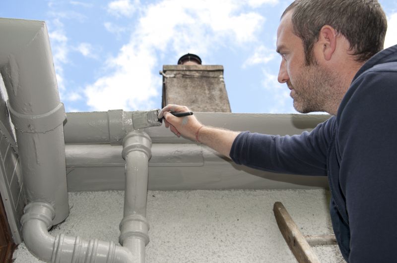Painting of Roof Edges and Gutters